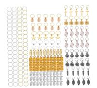 LOLIPPYY 220 pezzi Dreadlock Pendenti Accessori per Decorativi Leggeri e Colorati per e Code Facili Usare e Rimuovere Gioielli per Acconciature