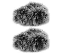 LOLIPPYY 2pezzi Copertura Antivento Per Microfono Furry Muffs Pelliccia Per Registrazioni e Live Streaming Riduzione Rumore e Protezione Da Vento Per Microfoni Lavalier Compatibili Con Vari
