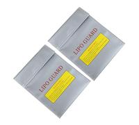 LOLIPPYY 2pezzi Ignifughe per Batterie Custodia di Sicurezza Antideflagrante per Accessori Rc Borsa per Documenti Ignifuga per Ufficio e Viaggio