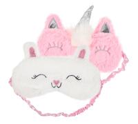 LOLIPPYY 2pezzi Maschera Da Notte Per Dormire Adorabile Con Design Carino Per Viaggi e Riposo Casa Blocco Luce e Comfort Assoluto