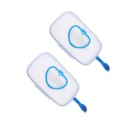 LOLIPPYY 2pezzi Scatola Portatile Per Salviettine Umidificate Per Ragazzo Ragazza Ragazza Custodia Ecologica in Appendiabile Per Passeggino e Culla Design Leggero e Pratico Da Bianco Blu