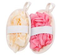 LOLIPPYY 2pezzi Spugna Di Luffa Doppia Faccia Spugna Per Bagno in Luffa Esfoliante Per Doccia Scrub Corpo in Palla Da Bagno in Da Viaggio Dischi Di Per Corpo Esfoliante Per