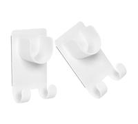 LOLIPPYY 2pezzi Supporto Adesivo Per Asta Per Da Doccia Staffe Fissaggio Foratura Per Pareti e Piastrelle Gancio Per Asta Per Facile Da Installare e Rimuovere