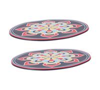 LOLIPPYY 2pezzi Tappetini Per Ciotole Sonore Antiscivolo Cuscini Per Meditazione e Yoga Base Stabile Per Ciotole Da Suono Come Sottobicchieri Per Tavoli e Decorazioni Per La Casa