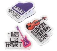 LOLIPPYY 3 Pezzi Fermagli per Spartiti Musicali Clip Porta Pagine per Pianoforte, Chitarra e Violino, Accessori Musicali Portatili in Plastica Resistente per Supporto Spartito e