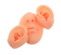 LOLIPPYY 3 pezzi Modelli Piercing Corpo in Silicone Flessibile per Pratica Professionale Orecchio Destro Naso e Bocca Riutilizzabili per Formazione Trucco e Piercing