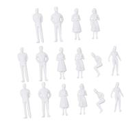 LOLIPPYY 30 Pezzi Figure Miniature Bianche Plastiche Modello Persone per Diorami Scenari Architettonici Kit Creativo per Modellismo e Layout