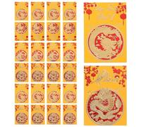 LOLIPPYY 30 Pezzi Lai See Hong Bao Buste Tascabili Rosse Cinesi Buste Tascabili Del Drago Stile