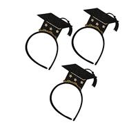 LOLIPPYY 3pezzi Fascia Per Mini Cappello Da Dottore Glitterato Per Festa Di Laurea Accessori Per Per Laureati