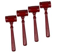 LOLIPPYY 4 pezzi Martello da Giudice in Legno Martelletto Educativo Leggero per Gioco di Ruolo Decorazione Fatta a Mano Pratica per Avvocati Presidenti e Vendite