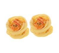 LOLIPPYY 4 Pezzi Spaghetti Artificiali Realistici Modelli Pasta Simulata per Decorazioni Casa Ristoranti e Fotografia