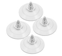 LOLIPPYY 4 Ventose in Pvc Trasparente con Dado Filettato M8 da 85 Mm Ganci a Ventosa con Vite per Finestre, Vetri e Piastrelle Sospensione Sicura per Bagno, Cucina e Pareti Lisce