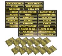 LOLIPPYY 40 Etichette Adesive per Cassette Attrezzi, Adesivi Identificativi per Chiavi Inglesi e Bussole, Etichette di Marcatura Resistenti per Organizzazione Officina e Garage,