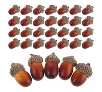 LOLIPPYY 40 Pezzi 40 Mini Ghiande Artificiali in Schiuma con Cappuccio, Decorazioni Realistiche per Lavoretti e Riempitivo per Vasi di Ringraziamento, Ornamenti Autunnali per Casa e Feste
