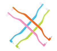 LOLIPPYY 4pezzi Spazzolini Da Viaggio Doppia Testina Ergonomici Per Pulizia Dentale Precisa Colorati Interdental Per Interstizi Difficili Come Regalo Pratico e Portatile