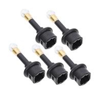 LOLIPPYY 5 pezzi Adattatore Audio Ottico Digitale Convertitore Compatto Spdif Femmina Jack Maschio Uscita Cuffie con Dsp per Segnale Ottico Analogico