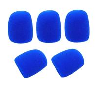 LOLIPPYY 5 pezzi Coperture Microfono in Schiuma Spessa Antispray Protezione Microfono Palmare Karaoke e Studio Facili da Installare e Portatili Compatibili con Vari Modelli Blu