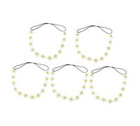 LOLIPPYY 5 pezzi Fasce per con Piccole Margherite Bianche e Pistilli Gialli Cerchietti Decorativi per e Ragazza Accessori Leggeri e Comodi per Matrimoni Feste e Foto