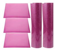 LOLIPPYY 5 Pezzi Vinile Termoadesivo Glitter per Trasferimento Calore su Tessuti Film Lettering per Magliette Cappelli e Abbigliamento DIY Resistente e Facile da Tagliare