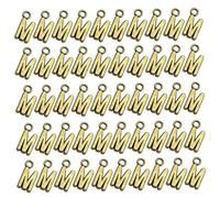 LOLIPPYY 50 Pezzi Ciondoli Lettera Antica per Creazioni Fai da Te Accessori per Collane e Braccialetti per Progetti Scrapbooking e Decorazioni