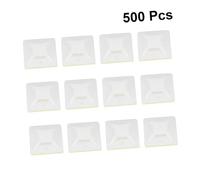 LOLIPPYY 500 Pezzi Supporti Fascette Autoadesivi per Gestione Casa e Base Zip Tie Nylon per Fermacavi Scrivania e Organizzazione Fili