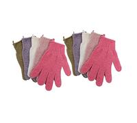LOLIPPYY 5paia Guanti Doccia Esfolianti Per Cinque Dita Guanti Scrub Spessi Doppia Faccia Facili Indossare e