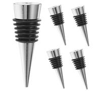 LOLIPPYY 5pezzi Tappi Per Bottiglie Di Vino in Resina e Silicone Adatti Per Uso Domestico Feste Banchetti e Conservazione Di Vino Rosso Olio