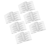 LOLIPPYY 6 Cerniere Acriliche Trasparenti Piccole per Ante di Mobili e Scatole Artigianali, Mini Cerniere Nascoste in Plastica per Vetrine Espositive e Progetti Diy, Accessori