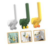 LOLIPPYY 6 Pezzi Ganci Adesivi da Parete Cartoon Appendiabiti per Bagno Ganci Resistenti per Accappatoi Asciugamani e Colori Misti Bianco Giallo e Verde Scuro