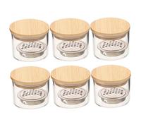 LOLIPPYY 6 Pezzi Nail Dappen Dish With Stainless Steel Mesh Acrylic Nail Brush Cleaner Cup For Manicure Gel Polish Mixing And Tool Washing