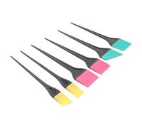 LOLIPPYY 6 pezzi Pennelli in Silicone per Kit Applicatore per Tinture e Decoloranti Ergonomico per Distribuzione Uniforme Strumenti Parrucchiere per Domestico e Salone Colore Casuale