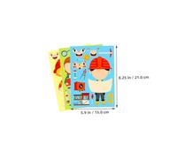 LOLIPPYY 6 Set Puzzle Adesivi Professioni Interattivi Giochi Educativi Diy per Attività e Feste Scolastiche con Carriera