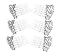 LOLIPPYY 6pezzi Coroncine Per Bambine Con Pettine Mini Con Strass Per Compleanni Matrimoni e Feste Accessori Eleganti Per Piccole Principesse