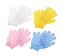 LOLIPPYY 8 pezzi Guanti Esfolianti Bagno Doppia Faccia Guanto Cinque Dita per Pulizia Profonda e Adatti Tutti per Rimuovere Cellule Morte e