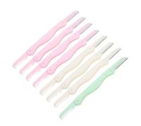 LOLIPPYY 8 Pezzi Rasoio Sopracciglia con Pettine Trimmer Sopracciglia Pieghevole Acciaio Inossidabile Sicuro e Portatile per Rimozione Peluria