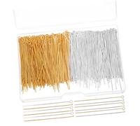 LOLIPPYY 800 Pezzi Spilli Gioielli in Metallo per Fai da Te Finiture Raffinate Oro e Argento Spille e Occhio per Creazione Collane Bracciali Orecchini Accessori Bigiotteria Organizzata