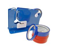LOLIPPYY 9 Pezzi Sigillatrice Sacchetti Plastica con Taglierina Nastro Dispenser Robusto per Imballaggi Alimentari e Pacchi Lama Antiruggine per Taglio Facile per Industriale e Domestico