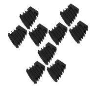 LOLIPPYY 9 Pezzi Tappetino in pelle tamburo consigli per esercitarsi con le bacchette poggiagambe per tamburo Signle SitCkpad gamba di chitarra elettrica Drum pad gomma da cancellare Black