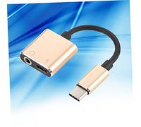 LOLIPPYY Adattatore Audio Usb-c Per Microfono Stereo Convertitore Aux Da Tipo c Jack Ricarica Per Smartphone e Tablet Colore Oro