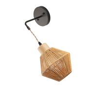 LOLIPPYY Applique da Parete in Rattan Vintage Senza Sorgente Luminosa Lampada da Muro Camera Letto Bagno e Corridoio Design Classico Semplice per Spazio Accogliente