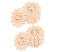 LOLIPPYY Applique in Legno Intagliato da 10 Pezzi Intarsi Angolari Non Verniciati per Mobili da Cucina e Porte Decorazioni Artigianali per Rinnovo di Armadi e Cassettiere