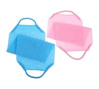 LOLIPPYY Asciugamani Esfolianti per Bagno 2 Pezzi Set Spazzola la Schiena da Doccia per Donna Scrub Esfoliante Corpo Soffice per Rimozione Pelle Morta e Pulizia Profonda