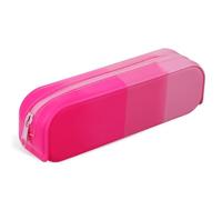 LOLIPPYY Astuccio per Matite in Silicone Rosa, Grande Capienza, Leggero | Back To School Party, Organizer Multiuso per Cosmetici Solidi e Pennelli, Scomparto Ampio e Portatile