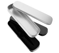 LOLIPPYY Astuccio Portapenne in Metallo Doppio, Scatola Per Matite e Cancelleria, Piccolo Set Compatto Coperchio, Per Studenti Adolescenti, Adatto a Zaini e Borse Per Uso Scolastico e Ufficio