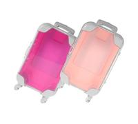 LOLIPPYY Beauty Case Mini Trolley Rigido Per Trucco e Pennelli, Custodia Portatile Per Cosmetici e Ciglia Finte Da Viaggio 6.7 Pollici