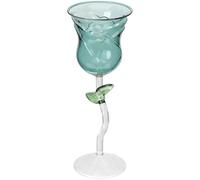 LOLIPPYY Calice da Vino Rosso e Bicchiere da Cocktail in Vetro a Forma di Rosa 200 Ml, Bicchiere per Bevande da Festa Decorativo, il Giorno degli Innamorati e Regali Eleganti