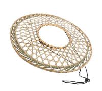 LOLIPPYY Cappello Tradizionale Intrecciato a Mano in Bambù Traforato da 40 Cm, Cappello da Samurai Giapponese e Coltivatore di Riso, Accessorio Scenografico Traspirante per Costumi Ninja