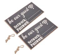 LOLIPPYY Cartello in Legno Password Wifi 2 Pezzi, Lavagna Cancellabile Stile Casa e Ufficio, Segnale Rete Wireless per Porte Ingresso, Bacheca Decorativa Riutilizzabile 10x20 Cm