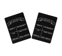 LOLIPPYY Cartello Lavagna Bifacciale in Legno 21X29 CM 2 Pezzi Lavagna Riutilizzabile per Primo Giorno di Scuola Materna Oggetto di Scena Fotografico per Segnaposto Ricordo Anno