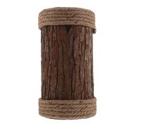 LOLIPPYY Ceppo di Legno Artificiale Cavo Ø15Cm X 30Cm Avvolto in Corda di Canapa, Base Espositiva Rustica Resistente alle Intemperie per Decorazioni Nuziali e Centrotavola Fai da Te